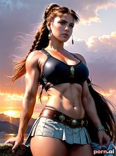 ((Warrior Princess Xena)), ((as a thirty_year_old woman)), ((large_breasts)), beautiful, tattoos, lipstick, muscular, big ass, abs, thick, long_legs, tall, long_hair, ((tan_skin)), oiled_body, ((angry)), brunette, black_hair, ponytail, ((messy_hair)), ((braided_hair)), ((straight_hair)), mountains, lake, ((flexing)), pushing butt out, ((posing)), chest out, ((bdsm, whips, gags, black_leather)), cosplay, crop top, dominatrix, fantasy_armor, latex, leather, medieval, micro_skirt, mini_skirt, spandex, sports bra, superhero, tank top, viking, ((viewed_from_distance)), ((full_body)), ((panties exposed)), pleated_skirt, ((highly-detailed)), ((blowing in the wind)), ((low_angle_view)), ((big_eyes)), ((updo, ornate, stylish, elaborate hair)), ((wide_angle view)), ((short sexy skirt)), ((lightning bolts, stormy sky)), ((soft warm sunset)), ((dramatic sky)), ((silver-lined clouds)), ((godlight shining through clouds)), ((dressed as royalty, a queen))